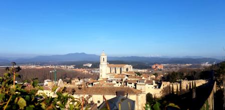 Núcleo histórico de Girona desde las torres de vigilancia.