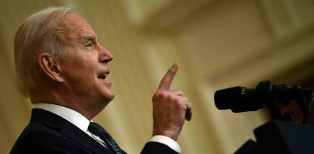 Joe Biden, durante su intervención de este martes sobre Ucrania