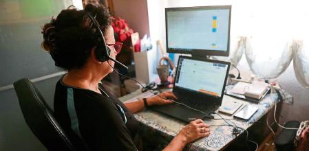 Eva , trabaja para Nokia en la unidad de video Foto Emilia Gutierrez 22/09/2020