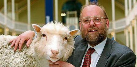 Professor Ian Wilmut of the Roslin Institute pictured, with his old friend,