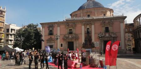 Grabación del programa 'Masterchef' en la plaza de la Virgen de València