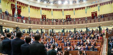 El presidente del gobierno en el pleno a peticion propia para explicar la posicion de españa en la guerra de ucrania Foto emilia gutierrrez 02/03/2022 Embalador ucraniano