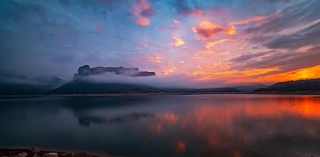 Candilazo en el pantano de Sau.