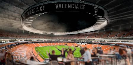 Recreación de cómo quedaría en Nou Mestalla.