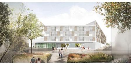 Recreación de las viviendas que se construirán en la antigua cárcel de Trinitat Vella