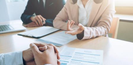 Entrevista de trabajo con un Curriclum