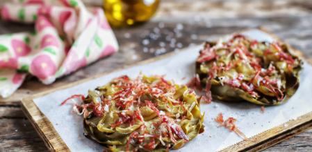 Alcachofas con jamón