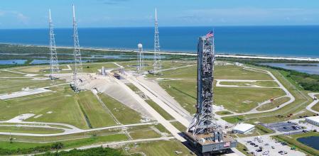 Base de despegue móvil para hacer el ensayo general