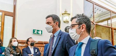 Pleno en el Congreso de los Diputados Control al Gobierno Pedro Sanchez Presidente del Gobierno Felix Bolaños