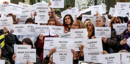 Movilización de mujeres contra la violencia machista.