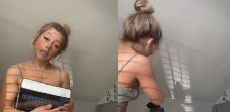 Rompe una de las paredes de su habitación lanzando un libro y el momento se hace viral