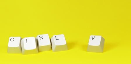 El comando de pegar en Windows