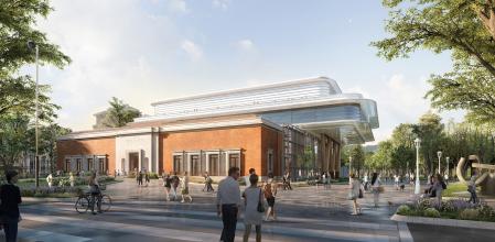 Recreación de la ampliación del Museo de Bellas Artes de Bilbao, firmada por Norman Foster y Luis María Uriarte.