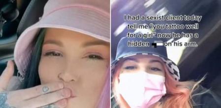 Una tatuadora se venga de un cliente tras recibir un desafortunado comentario sexista