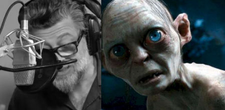 Andy Serkis, quien interpreta a Gollum y Smeagol en las películas, es el narrador de los audiolibros de la saga