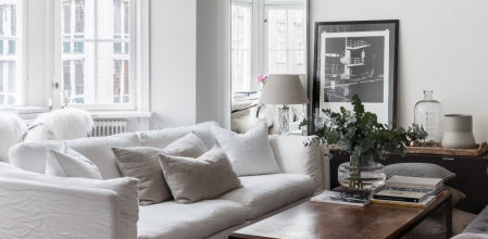 Salón de estilo nórdico