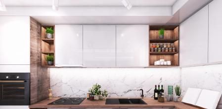 Una cocina de diseño moderno