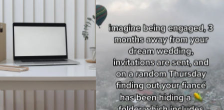 La carpeta contenía fotos de su hermana y de amigas