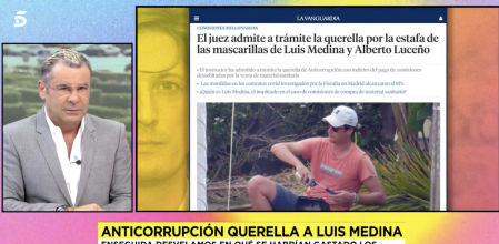 Jorge Javier Vázquez arremete duramente en 'Sálvame' contra Luis Medina por la estafa de las mascarillas