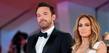 (FILES) In this file photo taken on September 10, 2021 US actor Ben Affleck and US actress and singer Jennifer Lopez arrive for the screening of the film 