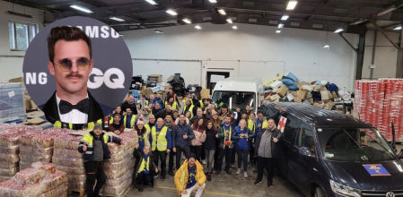 Tras casi 40 horas del tirón, la comitiva llegó a la frontera de Polonia y Ucrania. Allí descargaron toneladas de solidaridad.