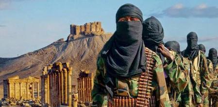 Combatientes del Estado Islámico en Palmira