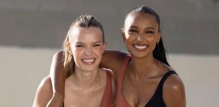 Jo Skriver y Jasmine Tookes con ropa deportiva