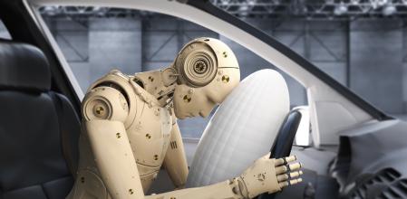 Crash test en un coche