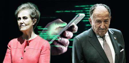 La directora del CNI, Paz Esteban, y el director Sanz Roldán