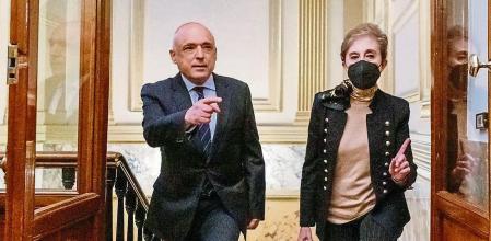 Paz Esteban, la directora del CNI en la entrada de la comision de secreretos oficiales en el Congreso de los diputados