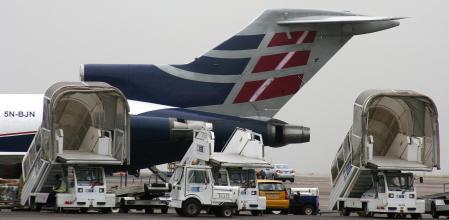 Un avión de una aerolínea de Nigeria