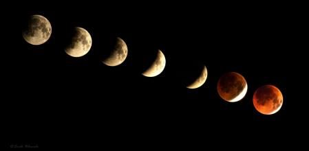 Evolución del eclipse lunar.