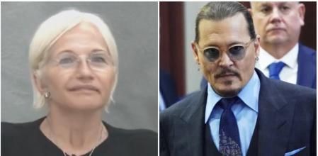 Ellen Barkin y Johnny Depp durante el juicio del actor contra Amber Heard