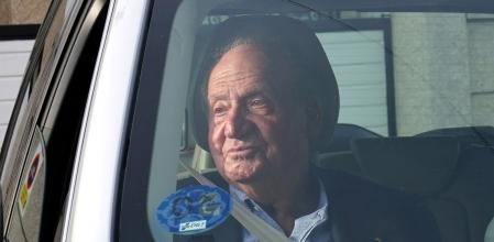 El rey emérito, Juan Carlos I, a su llegada a Vigo el pasado viernes