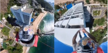 El inigualable doble aterrizaje de un paracaidista en Brasil que ha conquistado las redes