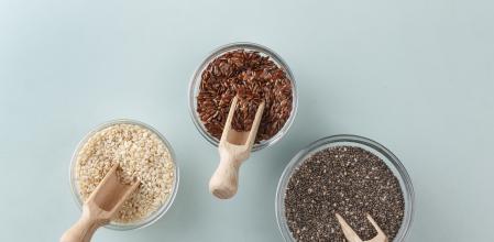 Semillas de chía, lino y sésamo