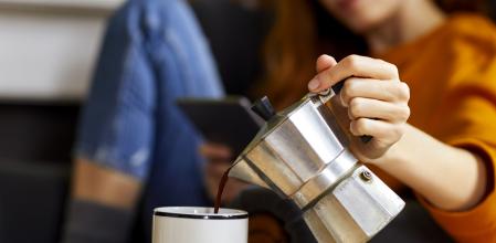 Café de cafetera italiana