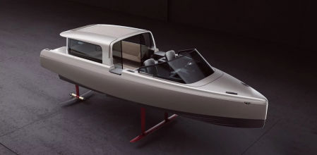 Teaser de la embarcación eléctrica con hidroala P-8 Voyager
