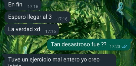 Captura de pantalla de la conversación