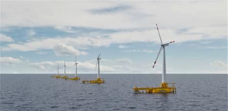 El proyecto propone la instalación de 5 aerogeneradores a una zona situada a más de 15 km de la costa.