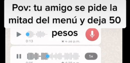 El tipo dejó menos del 10% de lo que había consumido y se fue