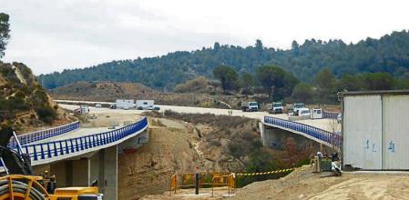 Uno de los cuatro puentes construidos en la B-40, entre Abrera y Viladecavalls