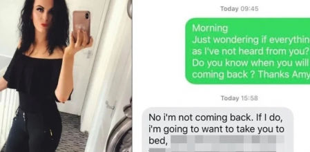 La mujer publicó capturas de pantalla en su cuenta de Facebook