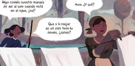 Detalle de una de las viñetas de 'Blanco alrededor', de Lupano y Fert