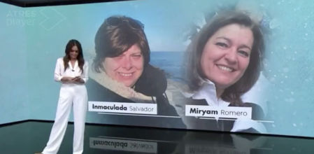 Mónica Carrillo, desolada al informar de la muerte de Miryam Romero e Inmaculada Salvador