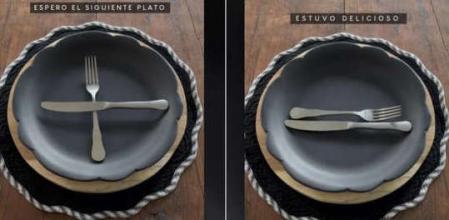 El lenguaje de los cubiertos, el vídeo viral sobre cómo enviar un mensaje oculto a los camareros