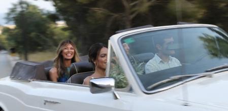 Andrea Navarro Zaldívar en su llegada a la finca de su padre en Ibiza