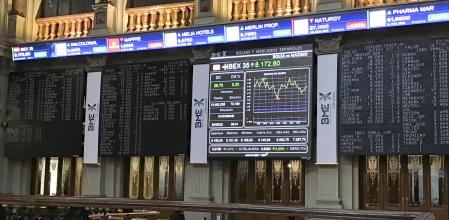 Imagen de archivo de la bolsa española.