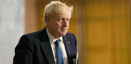 KIGALI, RWANDA - JUNE 24: British Prime Minister Boris Johnson leaves after speaking at a press conference during the Commonwealth Heads of Government Meeting at Lemigo Hotel on June 24, 2022 in Kigali, Rwanda. Leaders of Commonwealth countries meet every two years for the Commonwealth Heads of Government Meeting (CHOGM), hosted by different member countries on a rotating basis. Since 1971, a total of 24 meetings have been held, with the most recent being in the UK in 2018. (Photo by Dan Kitwood/Getty Images)