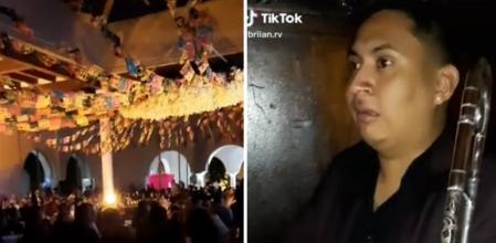 Las lágrimas de un joven músico al que le tocó trabajar en la boda de su expareja